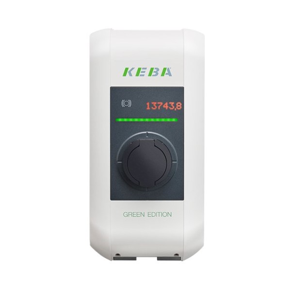 KEBA KeContact P30 c-series GREEN EDITION 121.919 Wallbox (22 kW, Steckdose Typ 2, Client, RFID, int
